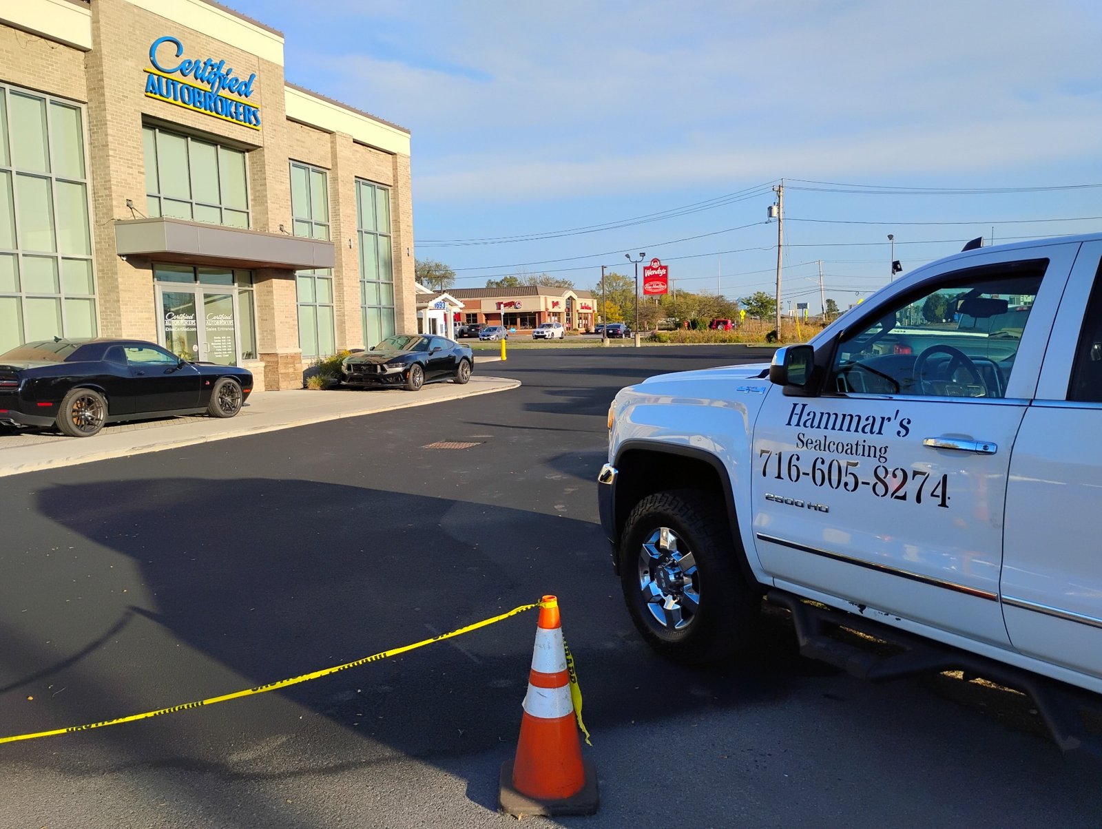 Commercial lot sealcoating — Grand Island, NY